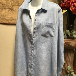 L.L. Bean Light Blue Casual Button-Down Shirt
